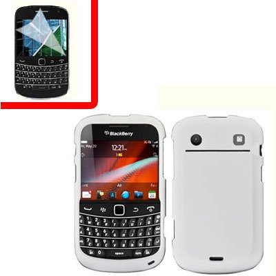 For BlackBerry Bold 9930 9900 4G Cover Hard Case White +Screen