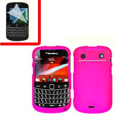 For BlackBerry Bold 9930 9900 4G Cover Hard Case H-Pink +Screen