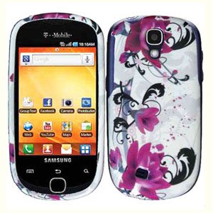 For Samsung Gravity Smart / Galaxy Q SGH-T589 Cover Hard Case W-Flower