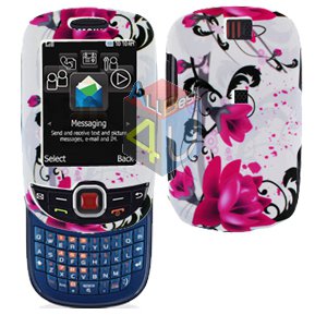 For Samsung Smiley SGH-T359 / Elevate SGH-T356 Cover Hard Case W-Flower