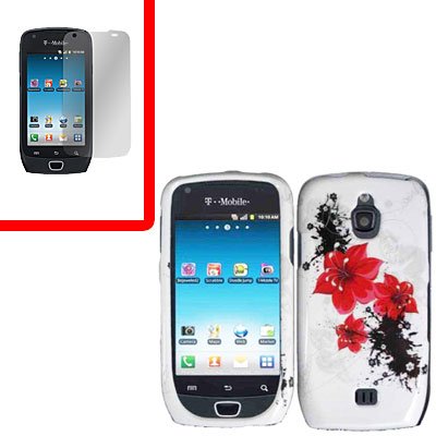 For Samsung Exhibit 4G T759 Cover Hard Case R-LiLy +Screen Protector