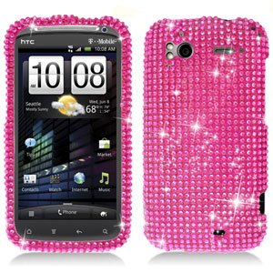 For HTC Sensation 4G Cover Hard Case Crystal Bling Pink