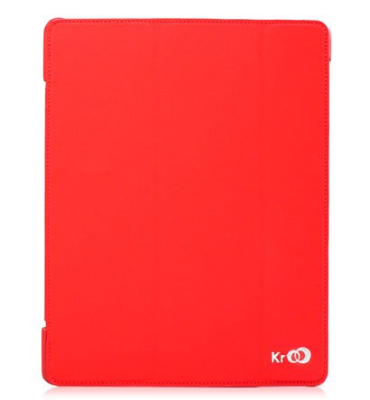 For Apple ipad 2 Cover Case w/ Smart Mode / Fold Stand #Red Tri-Pad Shell