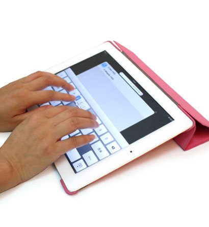 For Apple ipad 2 Cover Case w/ Smart Mode / Fold Stand #Pink Tri-Pad Shell