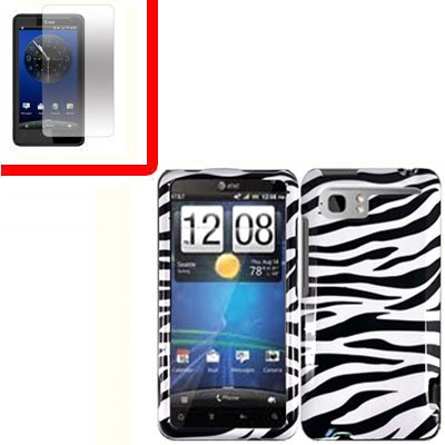 For HTC Vivid / Raider LTE 4G Cover Hard Phone Case Zebra + Screen 2-in-1