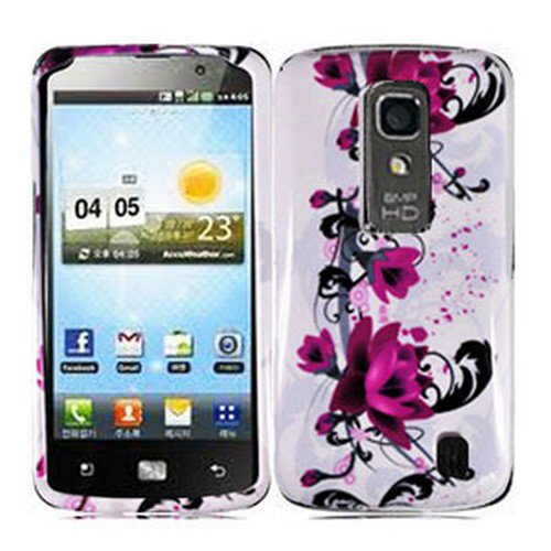 Phone Case For LG Optimus LTE Hard Cover W-Flower ( Nitro HD P935 / P930 )