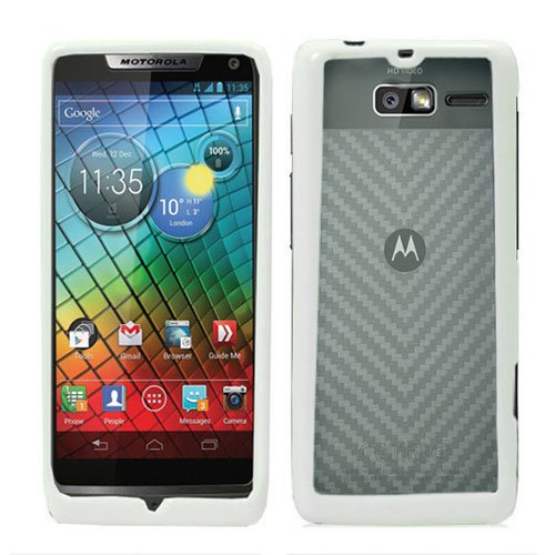 For Motorola Electrify M Phone Case Soft Edge White/Frosted Clear Hard Cover