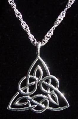 Celtic Necklace Sterling Silver Pendant on Chain CN1