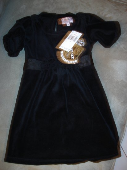 NWT Juicy Couture Blk Velour Dress