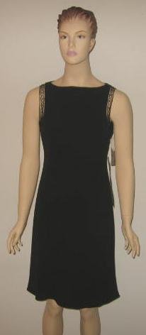 Jones New York Black Cocktail Dress w/ Beading Detail Size 6 New
