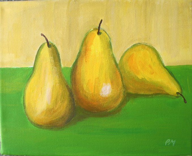 Three Yellow Pears