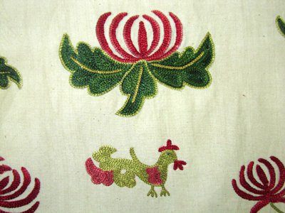 ZBEK SILK HAND EMBROIDERED SUZANI PILLOW CASE