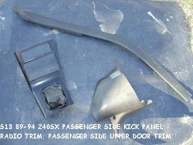 S13 89-94 240SX RADIO TRIM, KICK PANEL, DOOR TRIM