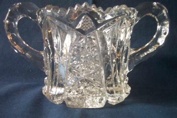 Vintage Cut glass/crystal Sugar bowl