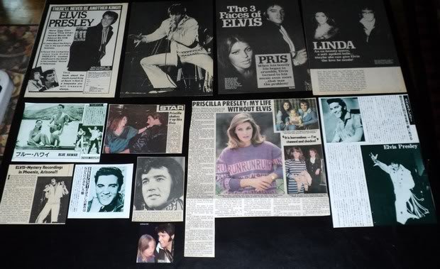 Elvis Presley and Priscilla Presley clippings pack