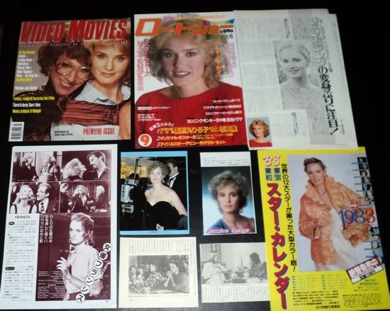 Jessica Lange clippings pack 80s Japan