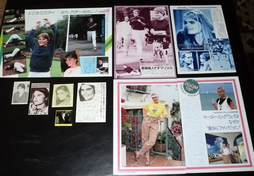Mariel Hemingway Margaux Hemingway clippings pack Japan