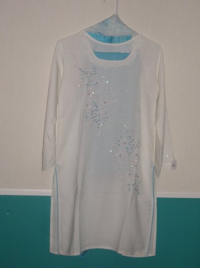 Shalwar Kameez - White and Green cotton mix