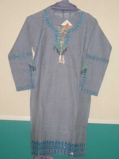 Shalwar Kameez - Grey Khaddar