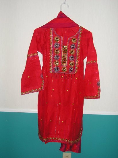 Shalwar Kameez - Red Cotton