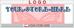 Quaint Pink Butterfly Soft Blue Pretty eCRATER Store Y-S-H LOGO