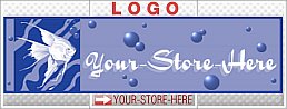 Angel Fish in Water with Bubbles Blue eCRATER Store Y-S-H LOGO