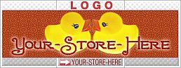 Kissing Rubber Duckies Retro Cute eCRATER Store Y-S-H LOGO