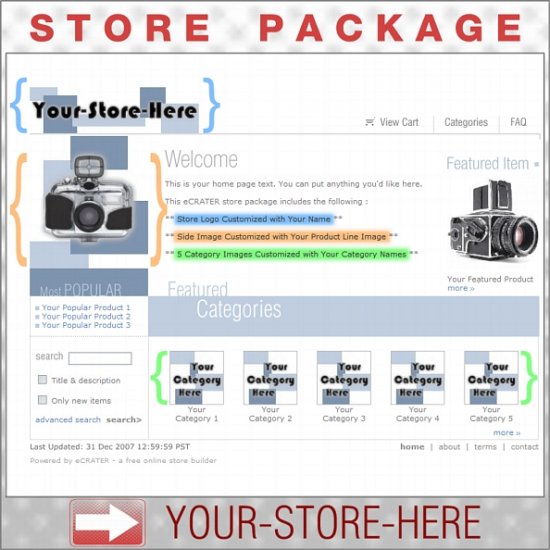 Boxy Slate with your ENHANCED PRODUCT IMAGE - Custom Y-S-H eCRATER Store Package
