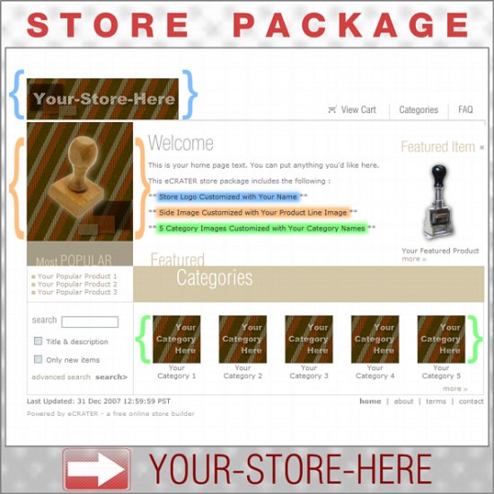 Warm Stripes with your ENHANCED PRODUCT IMAGE - Custom Y-S-H eCRATER Store Package