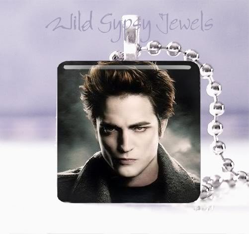 Hot Gift Idea EDWARD Twilight saga 1" glass pendant Necklace