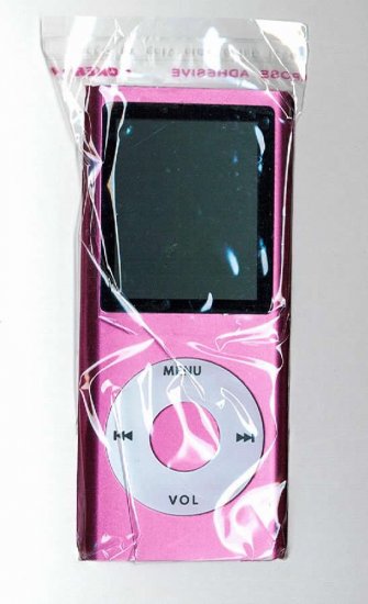 100 - 1.8 inch 2GB Ipod Nano Style MP3-MP4 Video Player with Voice record and FM Radio -Pink