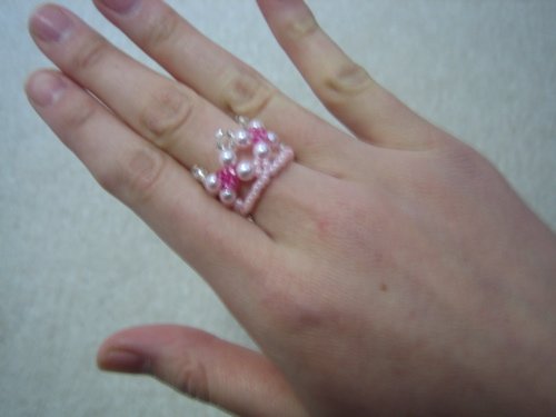 Beaded "Crown" Ring
