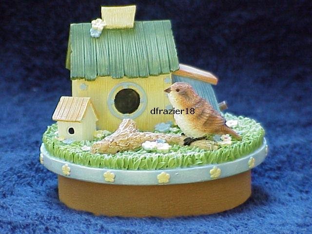 SPRING BIRDHOUSE Jar Candle Topper Bird House