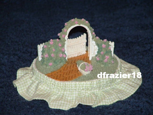 ROSE GARDEN Jar Candle Topper Pink Flowers Floral Theme Decor Decoration