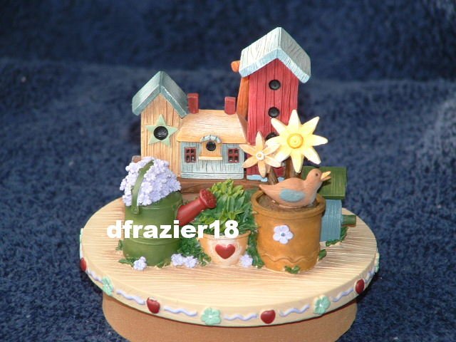 COUNTRY BIRDHOUSE Jar Candle Topper Bird House