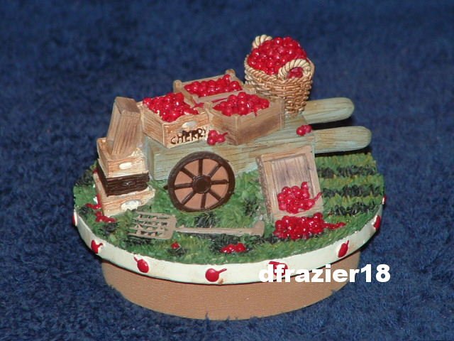 CHERRY Jar Candle Topper Cherries