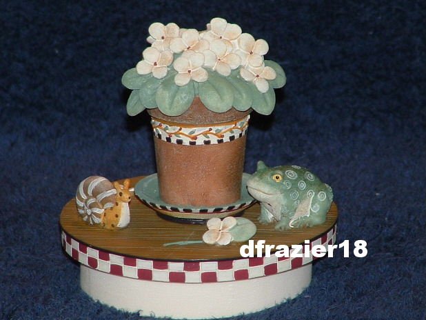 OH HAPPY DAY Jar Candle Topper Debbie Mumm Floral Bouquet
