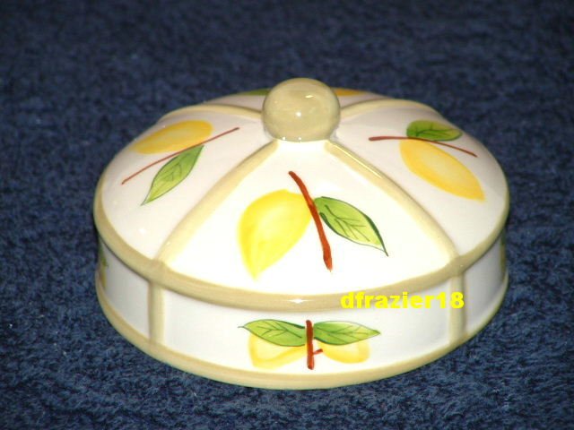 LEMON Jar Candle Topper Ceramic Dome Lemons