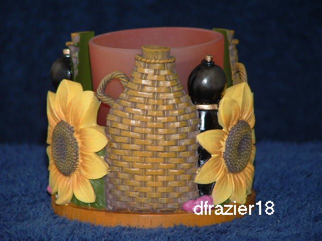 Votive Candle Holder Cuddler Sunflowers TUSCAN