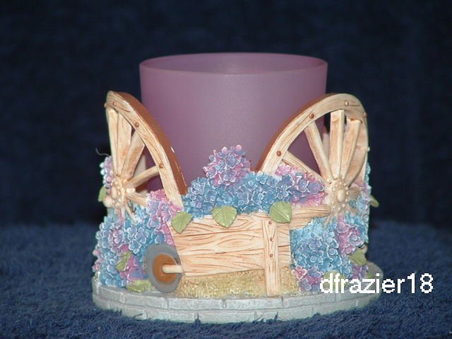 Votive Candle Holder Cuddler HYDRANGEA & CARTWHEEL
