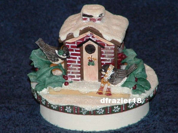 WINTER BIRDS Jar Candle Topper Debbie Mumm
