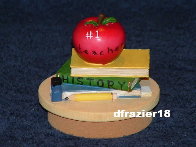 TEACHER Jar Candle Topper School Books Apple Gift Idea Decoration