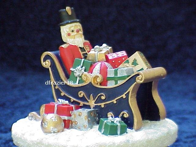 SLEIGH Jar Candle Topper Toy Santa Nutcracker Christmas