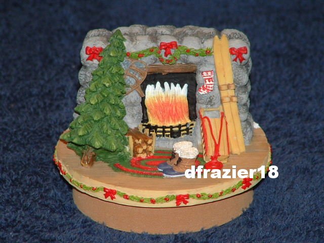 WINTER LODGE Jar Candle Topper Christmas Ski Theme Decor