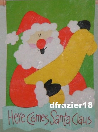 SANTA LIST Toland Decorative Garden Flag Large Applique Christmas