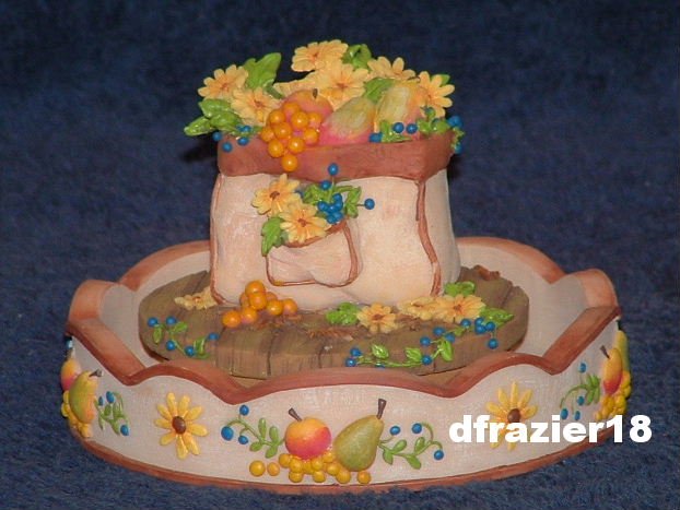 BLUEBERRIES & SUSIES Jar Candle Topper Hugger Base 2-pc Set