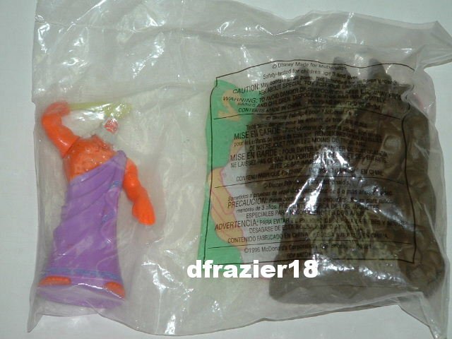 McDonalds McDonald's Happy Meal Toy 1996 #2 Walt Disney Hercules 2 Figurines ZEUS, ROCK TITAN