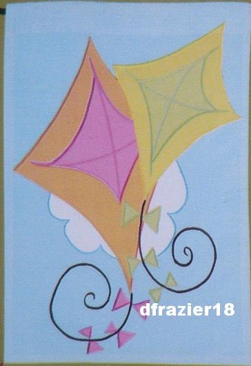 KITE DUET Toland Decorative Garden Flag Mini Applique Kites