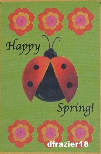 SPRING CHEER LADYBUG Toland Mini Decorative Garden Flag Lady Bug