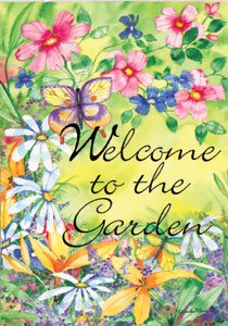 GARDEN WELCOME Toland Decorative Garden Flag Large